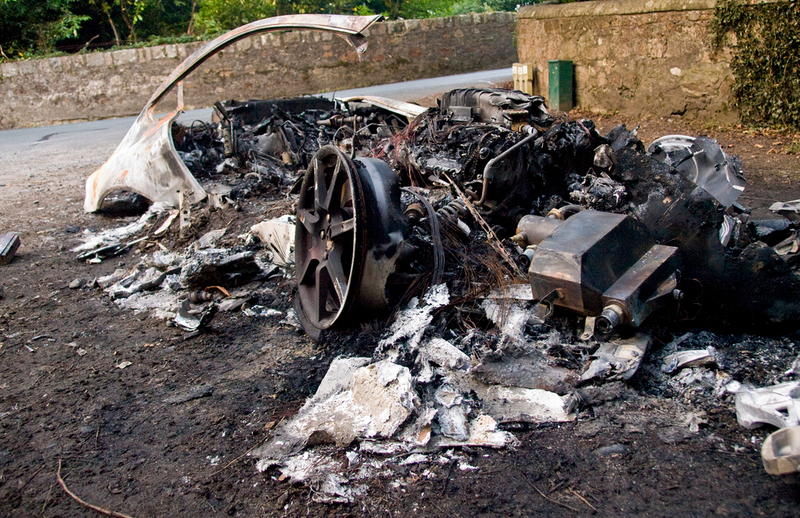 Illustration for article titled This Melted Aston Martin Looks Like A Work Of Art